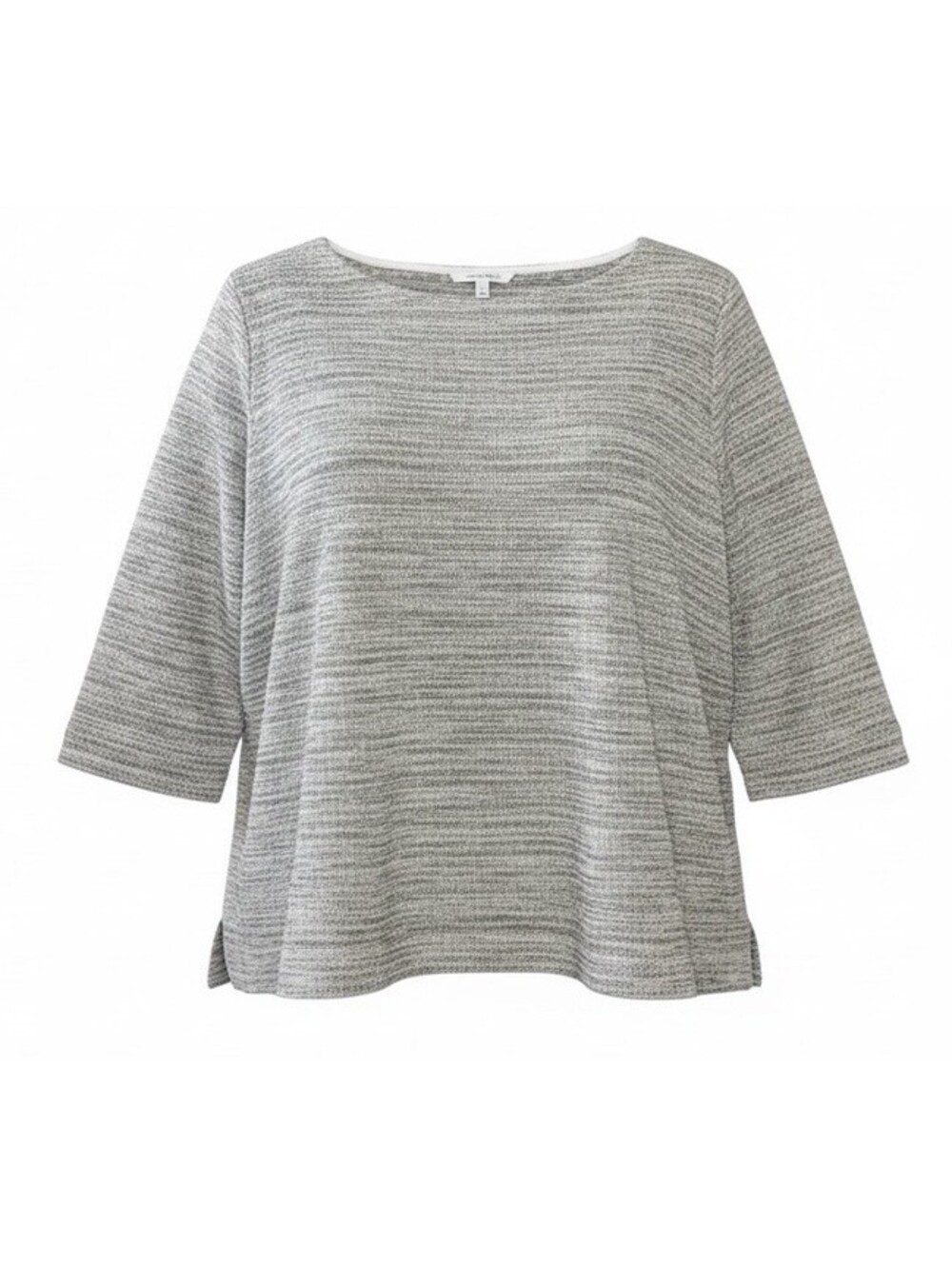 Talbots T 3XL Gray Knobby Round Neck Half Sleeve Knit Textured Knit Top